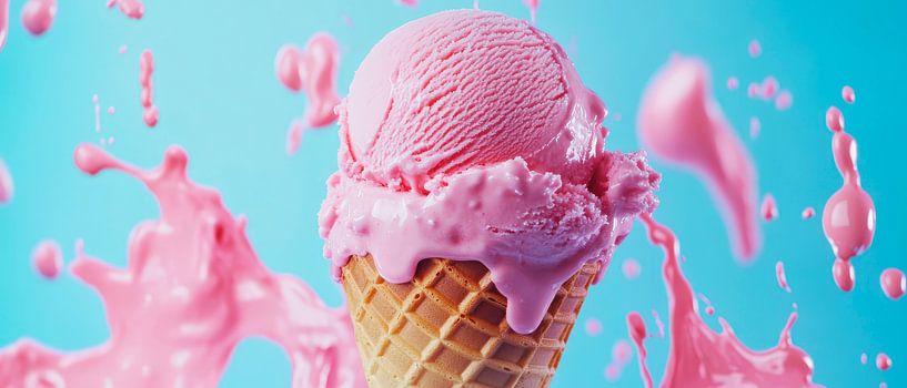 Eiscreme im Spritzer – Süße Versuchung von Poster Art Shop