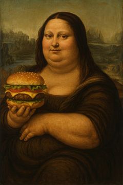 Mona Lisa mit Burger