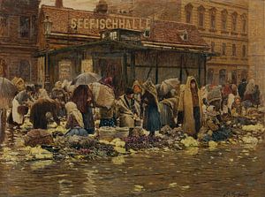 Johann Nepomuk Geller, Marktmotiv auf der Haide, um 1900