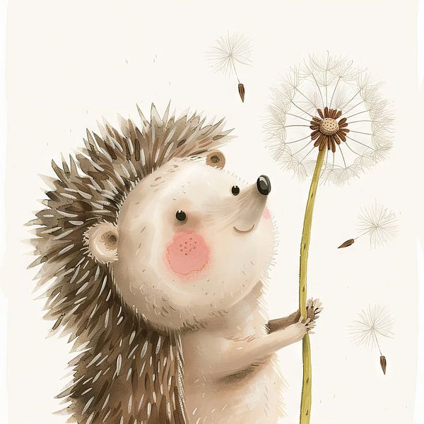Dandelion hedgehog by Poster Art Shop