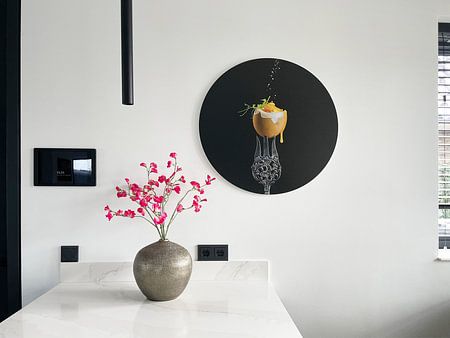 Boiled egg with salt