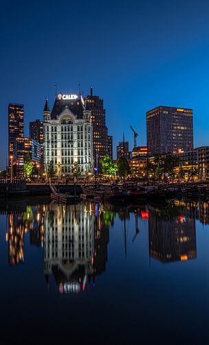 old harbor white house rotterdam reflection rotterdam blue hear