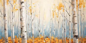 Automne dans la forêt de bouleaux