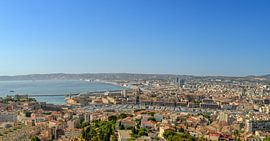 Marseille view from the Notre-Dame de la Gardes  by Sjoerd van der Wal Photography
