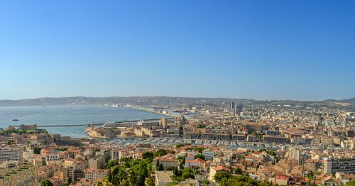 Marseille view from the Notre-Dame de la Gardes  by Sjoerd van der Wal Photography