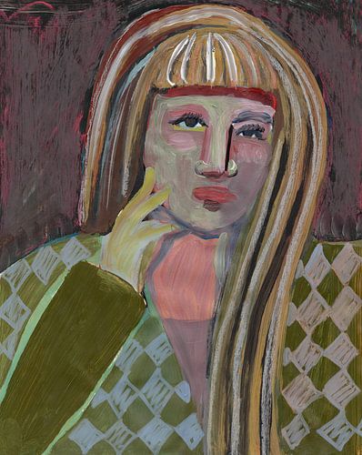 olive - portret met groen