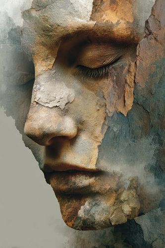 abstract fictief muur portret vrouw