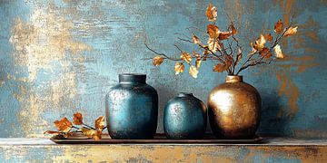 Still Life in Gold and Turquoise ii by Studio BB