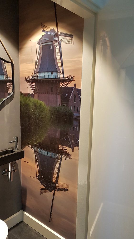 Mill "The Golden Angel" in the evening sun  by Paul Franke 