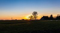 Ondergaande gouden zon