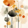 Fleurs Modernes Abstraites sur Dakota Wall Art
