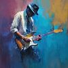 Abstracte gitarist van TheXclusive Art