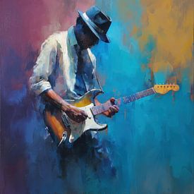 Abstracte gitarist van TheXclusive Art