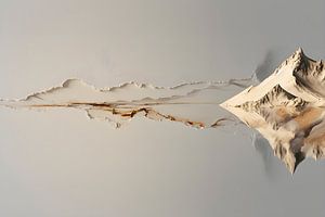 Moderne Abstrakte Minimalistische Wabi-Sabi Gold Kunst