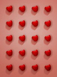 Frambozenraster - structuur in roze van Mixed media vector arts