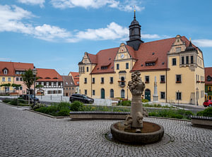 Rathaus von Lommatzsch in Sachsen