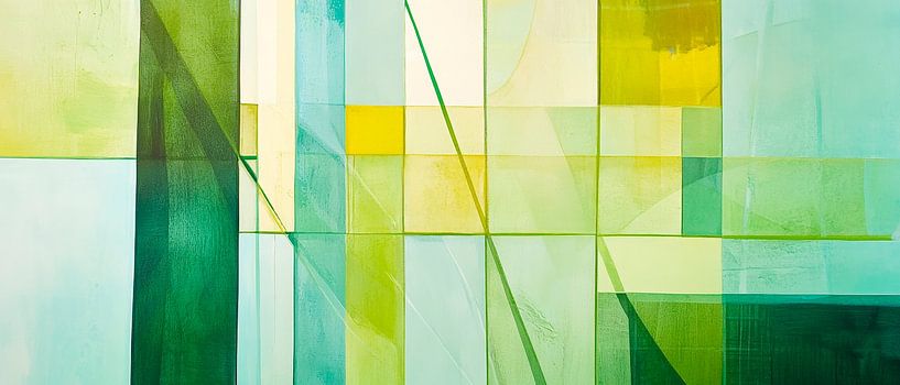 Green play of light - Abstract harmony by Poster Art Shop