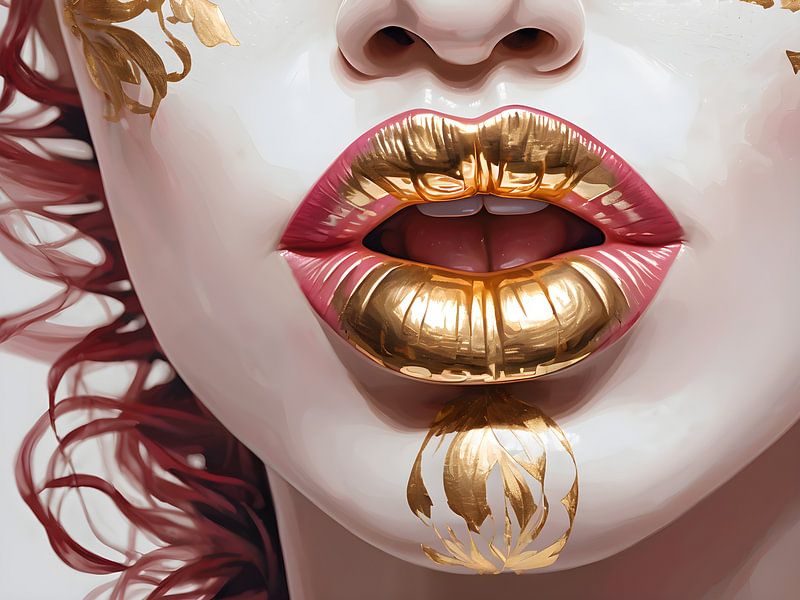 Femininer Charme in funkelnden Goldtönen von Bart Veeken