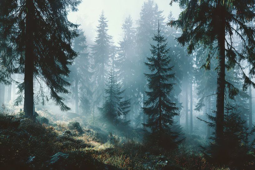 Nebel im Wald von Egon Zitter