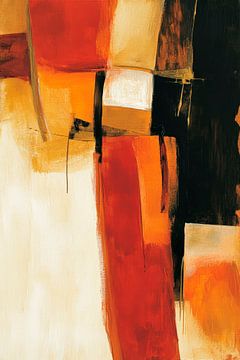 Abstract colour symphony in earth tones by Poster Art Shop