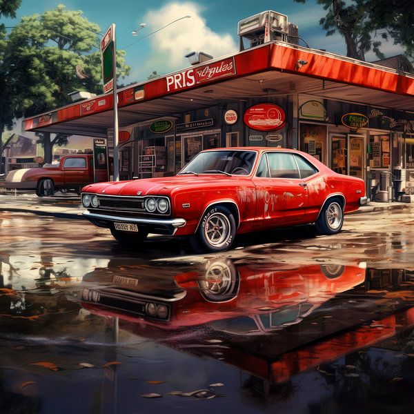 Oldtimer rot ford capri 04 von Ellen Reografie