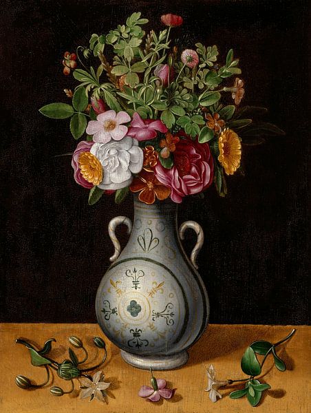 Bouquet of Flowers in a Two-Handled Vase, Ludger tom Ring the Younger by Masterful Masters