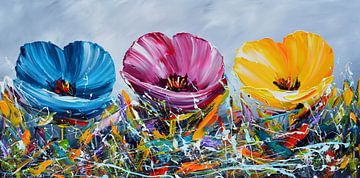 Colorful Flowers van Gena Theheartofart