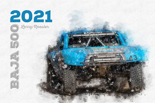 BAJA 500, Larry Roesler, Toyota Tundra, 2021 van Theodor Decker