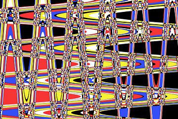 Variatie op Mondriaan stijl. van Gert Hilbink