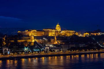 Le palais du château de Budapest sur le Danube sur Roland Brack