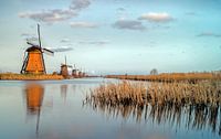 Last light Mills - Kinderdijk van Jan Koppelaar thumbnail