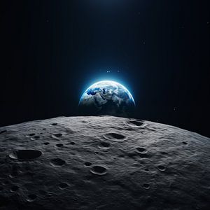 Die Erde vom Mond aus von The Xclusive Art
