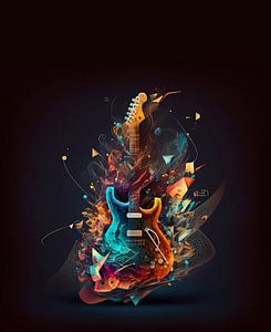 Guitar colour explosion by Jan Bechtum