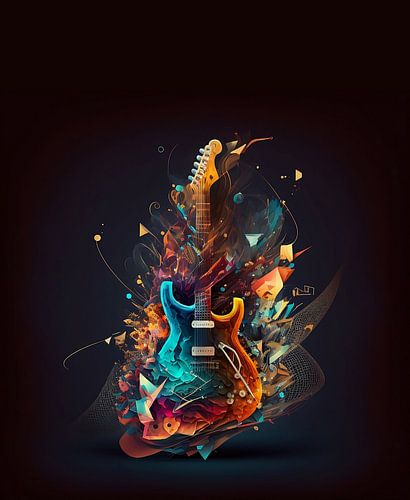 Gitaar kleurexplosie