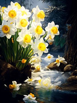 Lente Narissen Bachlauf bloemen spel van licht harmonie romantiek van gm_designs