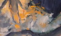 Abstract Olive in grey and orange by Nop Briex thumbnail