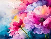Flowers in bright colours