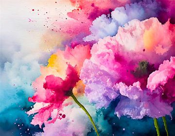 Blumen in leuchtenden Farben von Jan Bouma