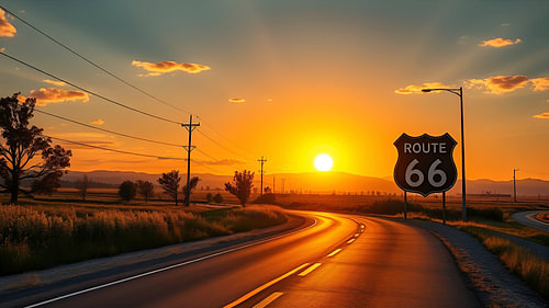 Abendliche Route