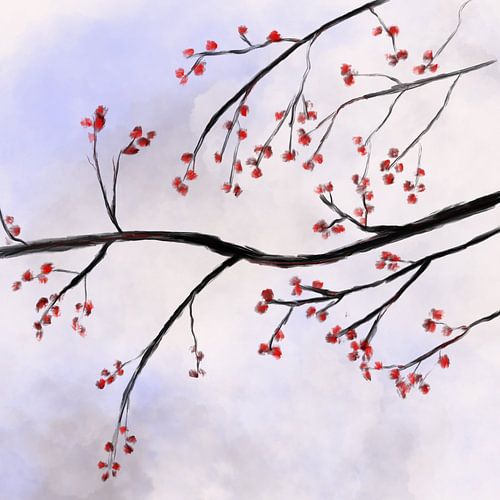 Bloesem aan de bomen