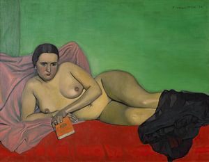 Félix Vallotton - Nackte Frau mit einem Buch (1924)