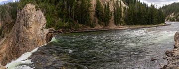 Brink of Lower Falls, Yellowstone National Park, USA by Jeroen van Deel