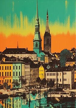 Stockholm Poster Pop Art by Niklas Maximilian