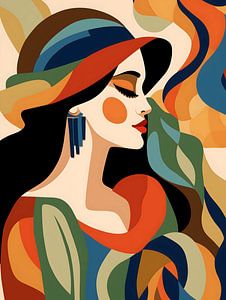 Woman Abstract Warm tones by Gypsy Galleria