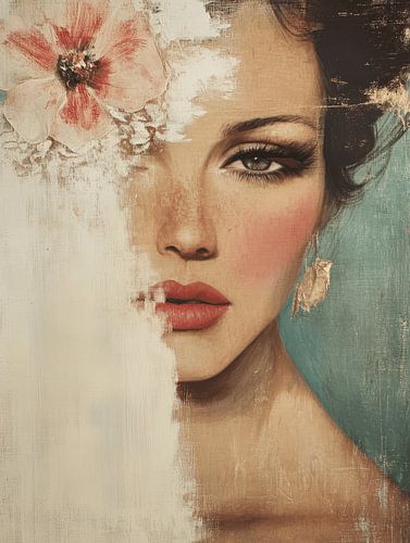 Portrait moderne chic et abstrait