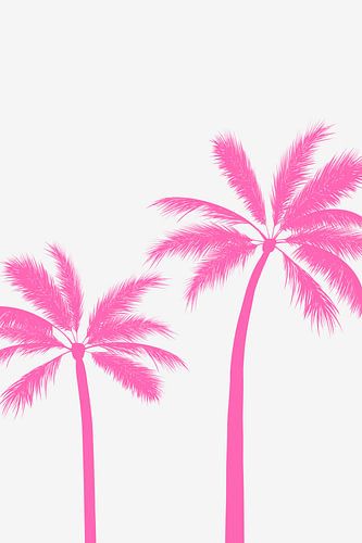 Levendige roze palmen