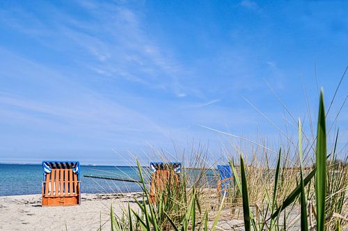 Strandstoelen in Glowe, Schaabe, Rügen