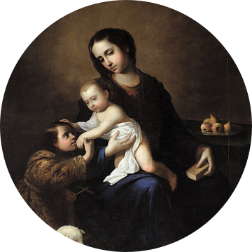 De Maagd met kind en kind met het kind Johannes de Doper, Francisco de Zurbarán.
