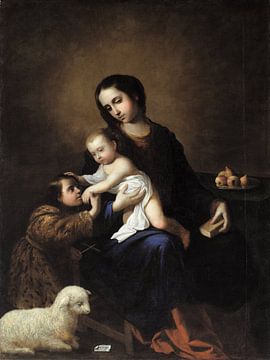 De Maagd met kind en kind met het kind Johannes de Doper, Francisco de Zurbarán.