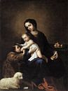 Die Jungfrau und das Kind mit dem Kind Johannes der Täufer, Francisco de Zurbarán von Meisterhafte Meister Miniaturansicht